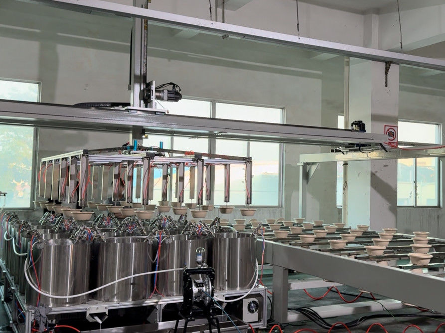 Lange levensduur High Speed Robots Assembly Pulp Molding Coating Machine 24 Station Voor Pulp Molded Product