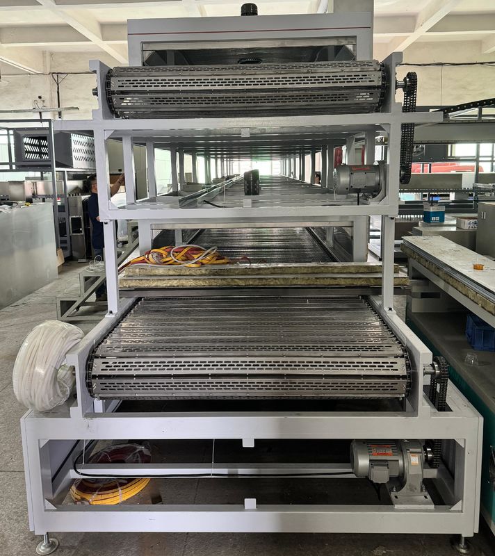 Dubbellaag aardgas industriële droogmachine roestvrij staal perforatie keten plaat gordel voor pulp schimmel fles tafelgerei High End industrieel pakket