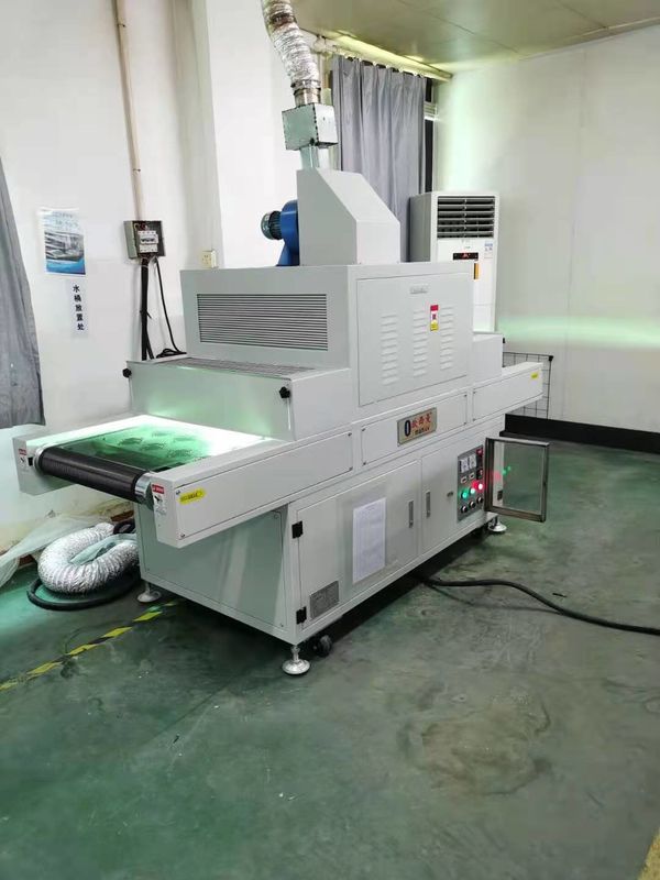Compacte UV-hardmachine voor platte panelen.