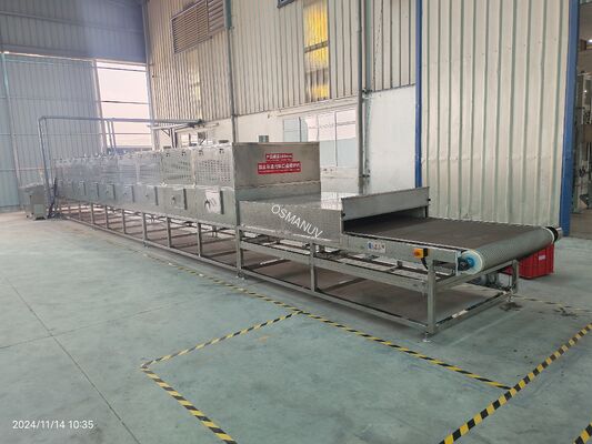 Industrial Microwave Drying Tunnel for Pulp Molding & Bulk Foods - Continuous Conveyor System