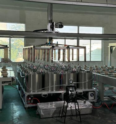 24-Station Spin Coating Line for Pulp Molded Waterproofing with High-Efficiency Drying System for Bagasse and Bamboo Tableware