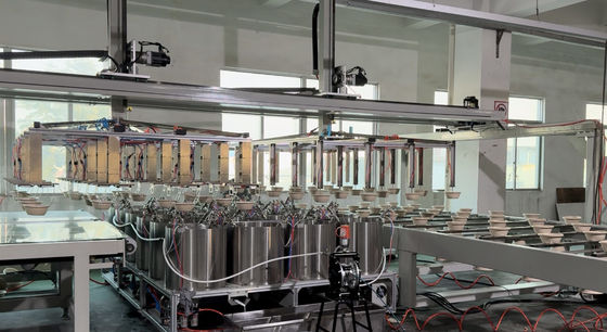 Volledig automatische coating line 24 station Spin coating machine voor pulp gevormd product